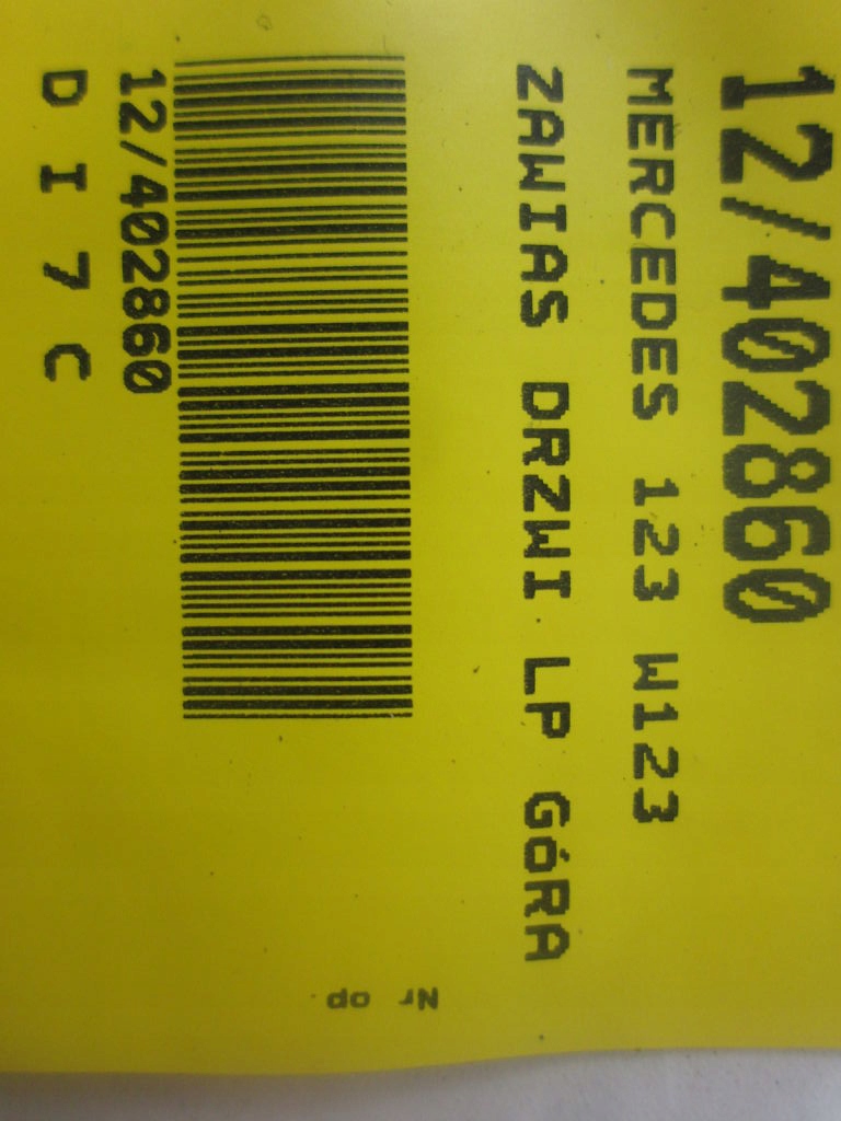 Mercedes w123 петля дверь перед левый верхний 1237200037 Недорого