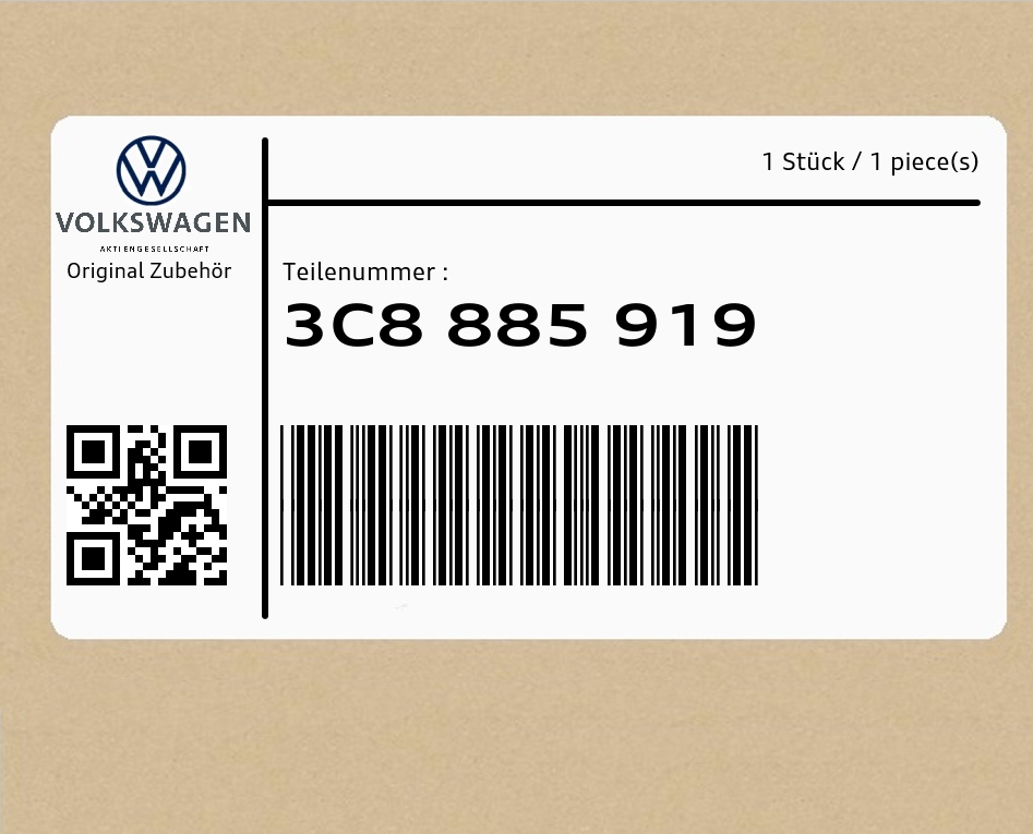 фото №1, Молдинг кріпильна 3c8885919 vw cc