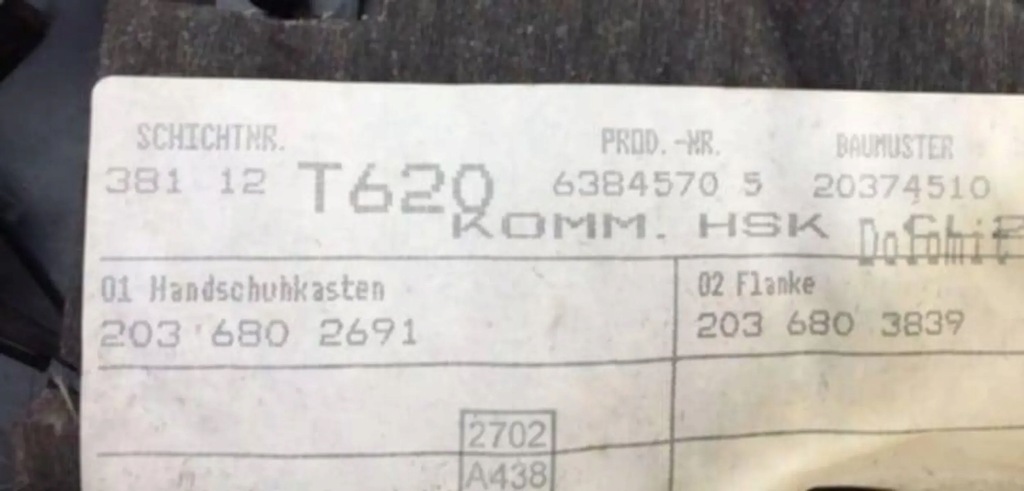 фото №8, Mercedes-benz c w203 бардачок панелі пасажира