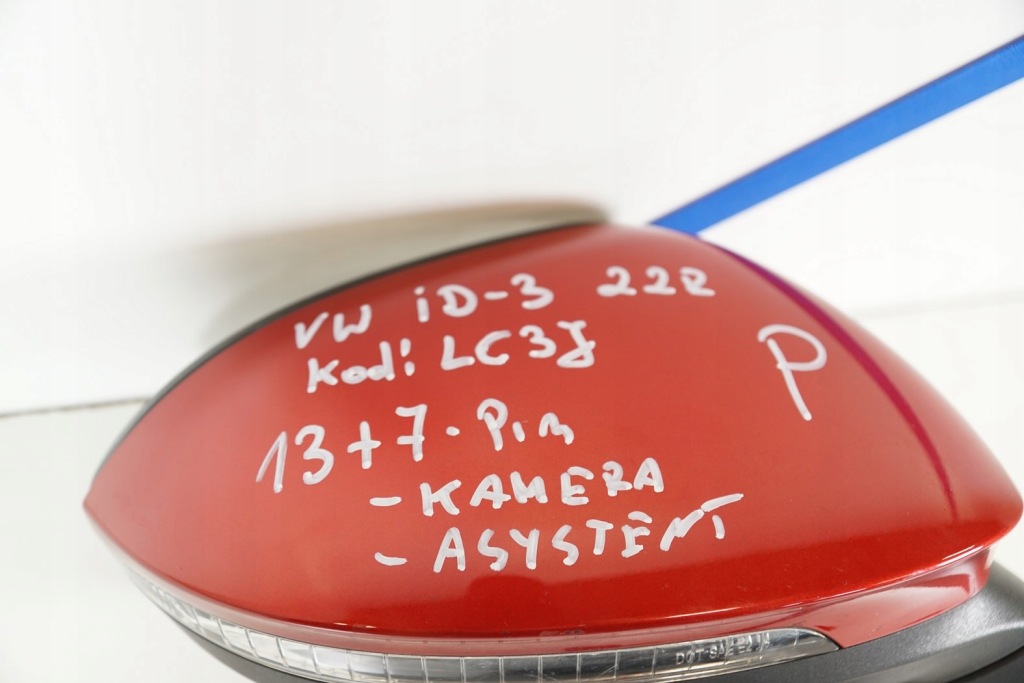 фото №9, Дзеркало правий перед eur 13+7-pin kod: lc3j vw id.3 id3 камера асистент 22r