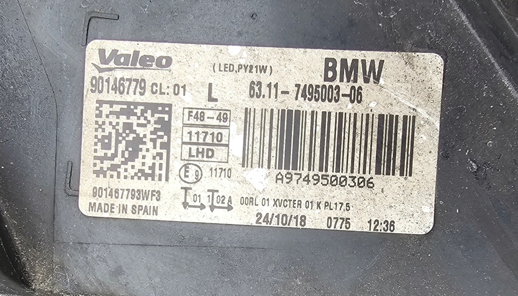 Bmw x1 f48 фара лівий перед ліва передня full led 7495003 Зі Шроту