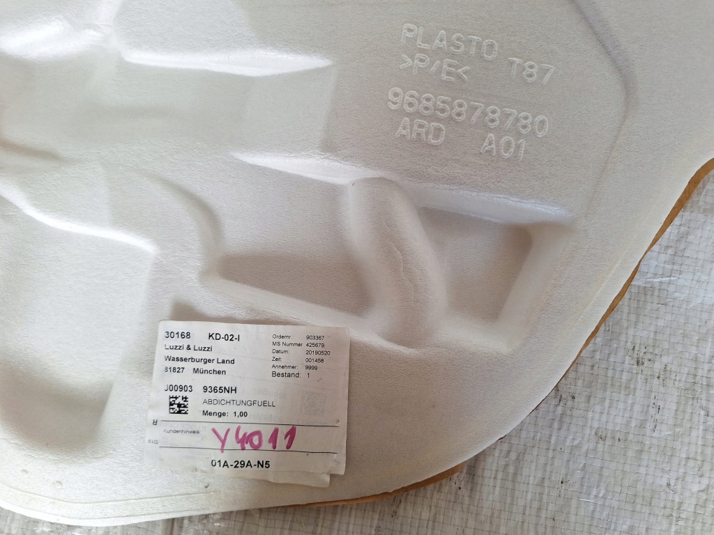 фото №7, Peugeot 508 i дверь правое задние wyguszenie шумоизоляция пенопласт пена