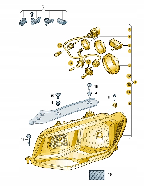 фото №3, Фара vw caddy левая aso