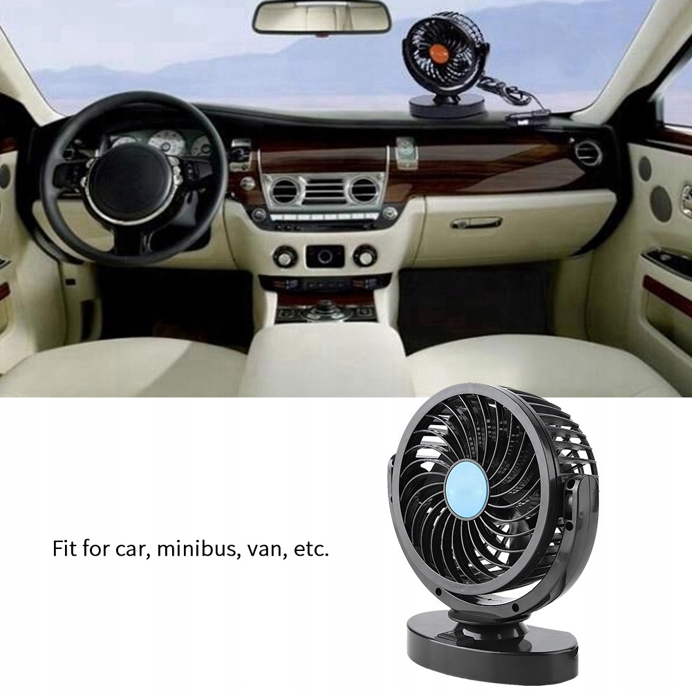 фото №12, Przenośny 12 v тихий вентилятор автомобильный