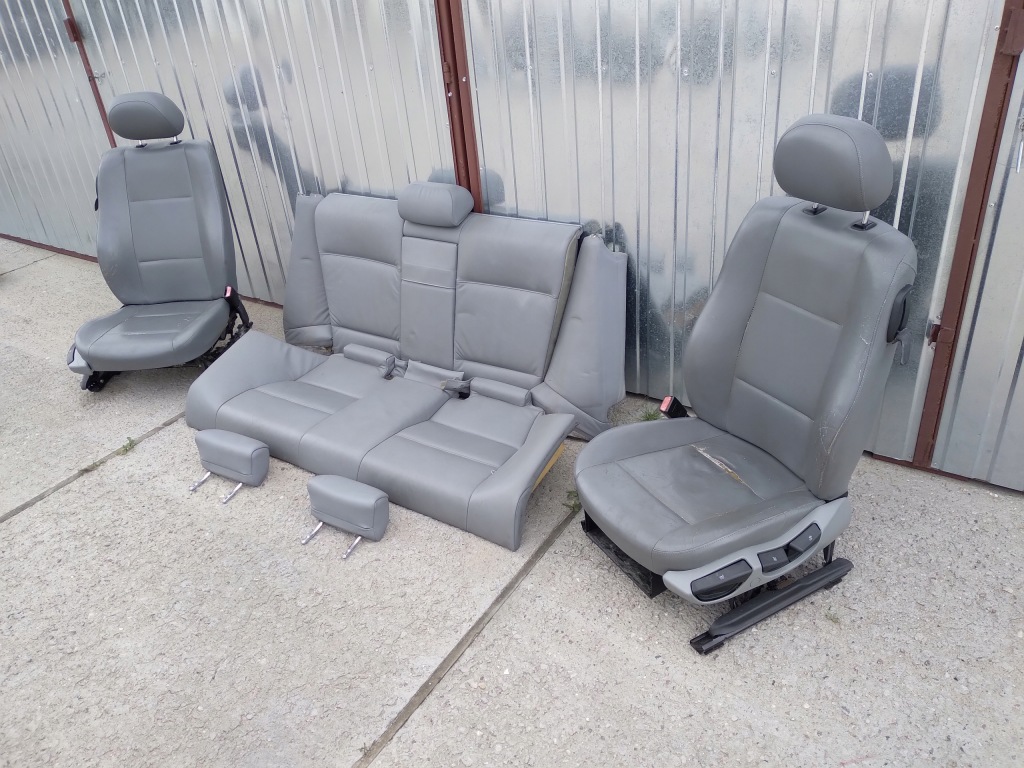 фото №8, Bmw e46 coupe lift сиденья заднее сиденье кожа серая gb kpl