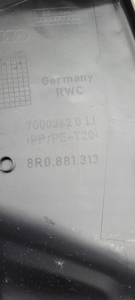 фото №12, Q5 8r захист сидіння перед лівий перед 8r0881313