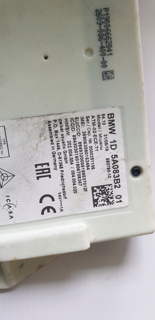 фото №3, Модуль telematik bluetooth bmw 5a083b2