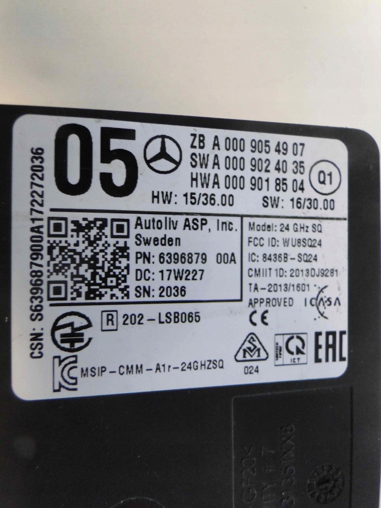 фото №3, Mercedes glc x253 253 радар fcw-stop w бампер