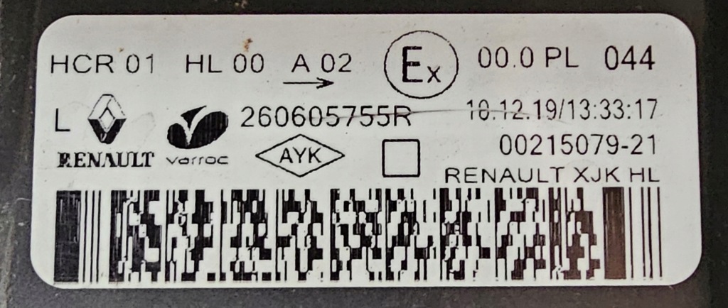 Новий оригінальний фара лівий renault express 2021- 260605755r Ціна