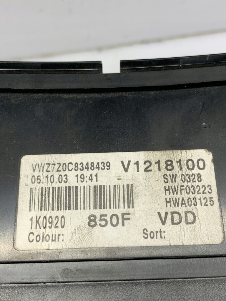 фото №9, Лічильник прилади vag vw golf 1k0920850f