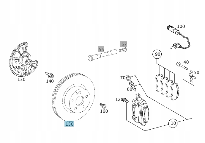 Купити Оригінальна диск ham. mb starparts перед cls 219