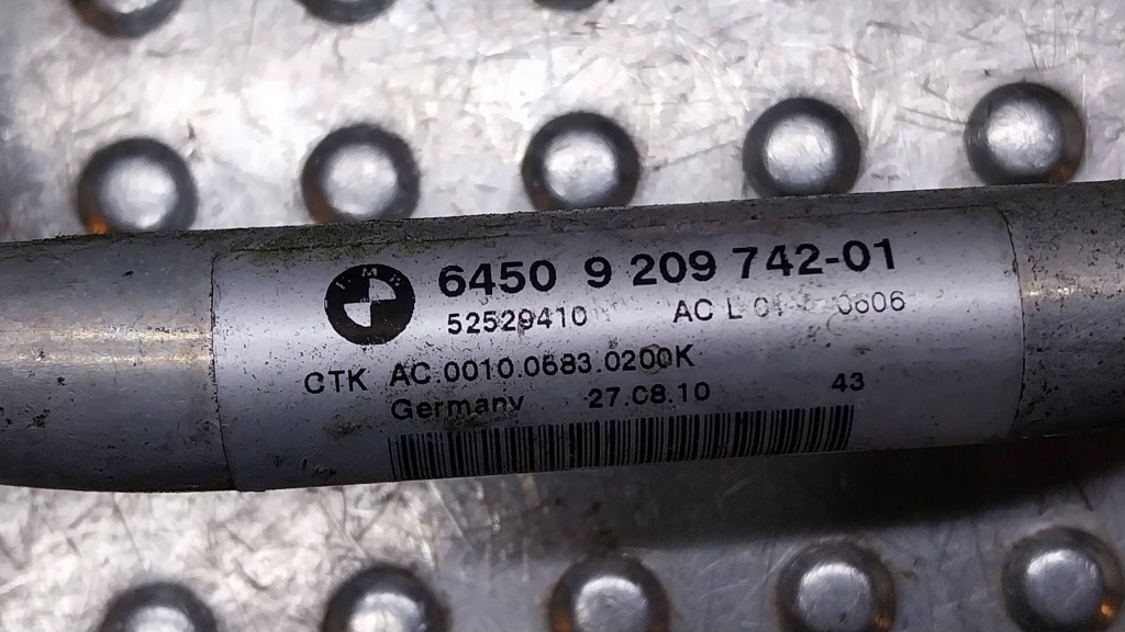 фото №5, Шланг кондиціонера 9209742 bmw x1 e84 e90 e91 n47
