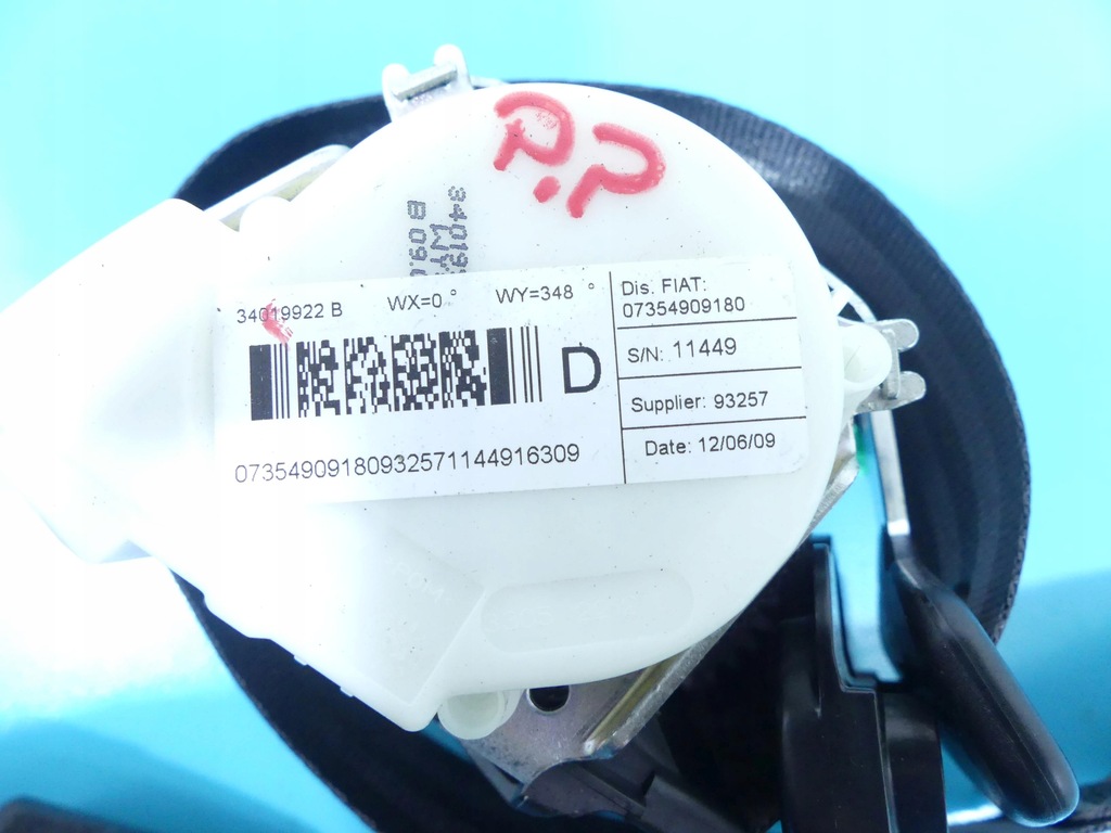 фото №3, Pas безопасности правый перед fiat bravo ii