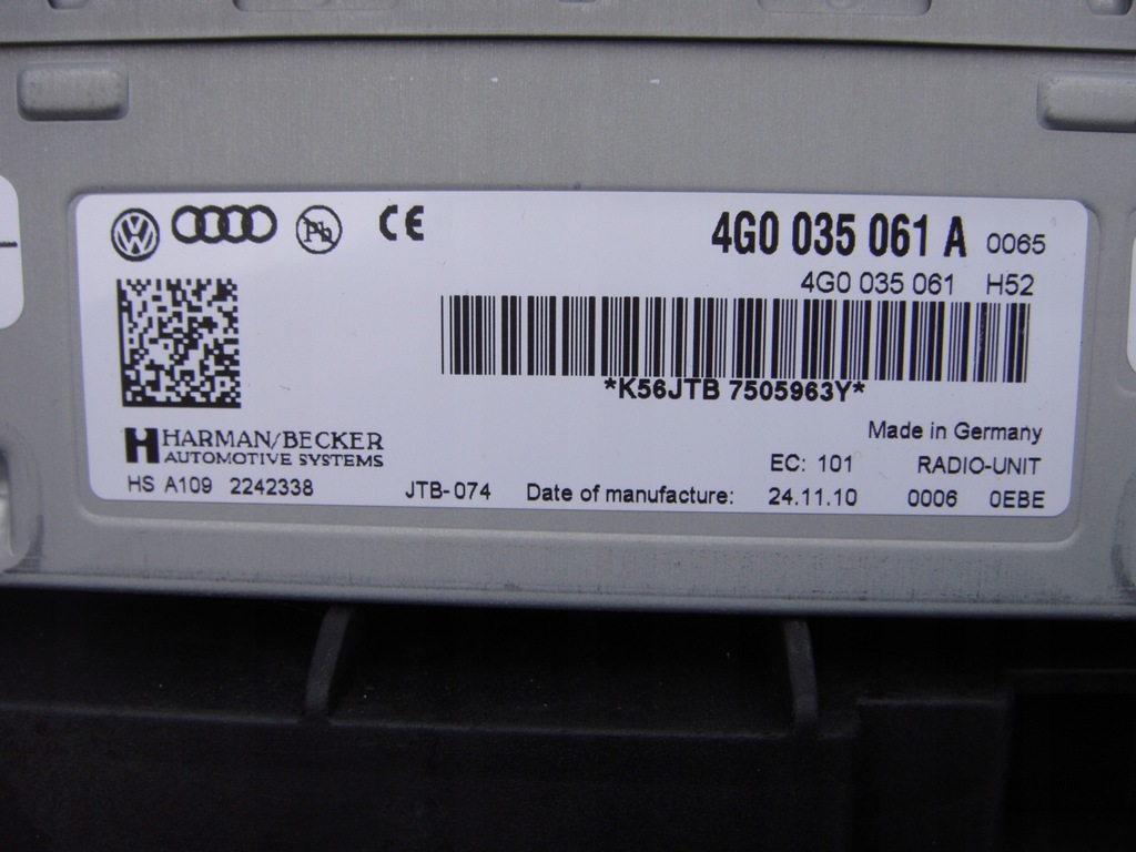 фото №6, Тюнер радио audi a6 c7 a7 4g 4g0035061a