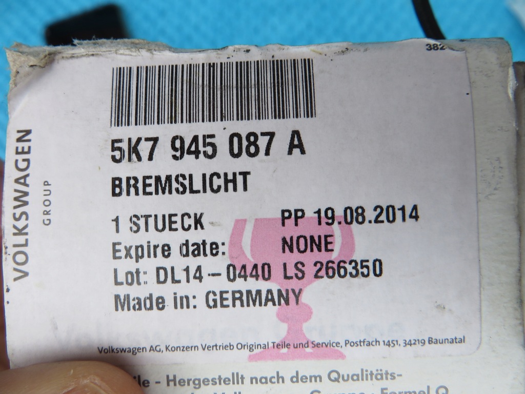 фото №8, Vw golf 7 vii cabrio світло стоп nowe оригінал