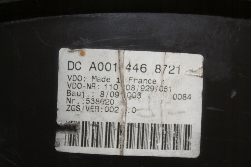 фото №8, Счетчик приборная панель sprinter i fl a0014468721 cdi anglik