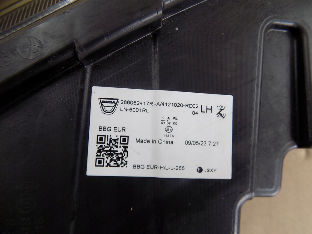 фото №9, Лампа led лівий перед передня ліва dacia spring 266052417r 0ryginał