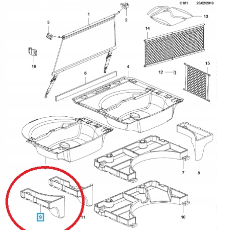 фото №1, Абсорбер заднего колеса багажника задняя opel astra j