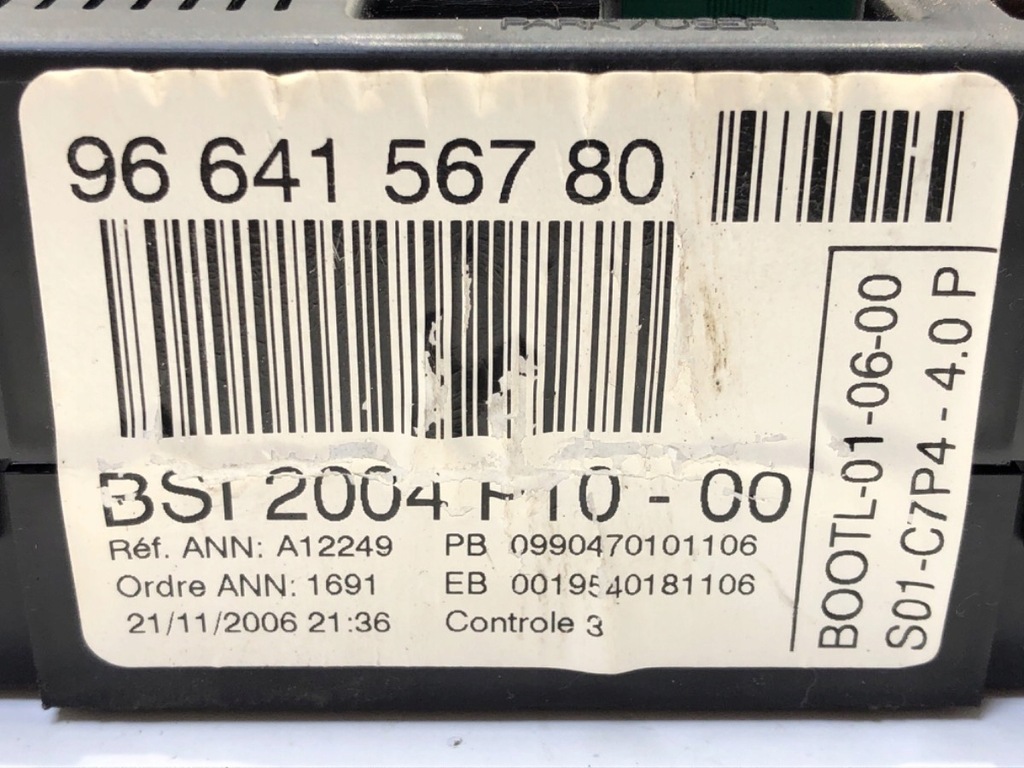 фото №5, Модуль bsi citroen c3 i 9664156780 хэтчбек блок управления