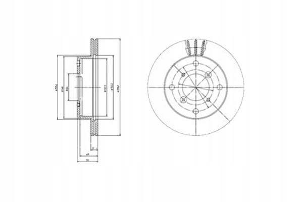 фото №1, Delphi гальмівні диски гальмівні 2szt subaru justy ii justy