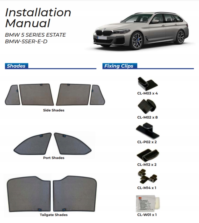 фото №15, Шторки солнечные bmw 5 touring g31 17- защита шторка солнцезащитные