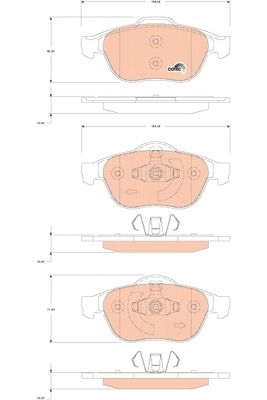 фото №2, Тормозные колодки тормозные renault scenic ii 05-09 ! trw luc gdb1823