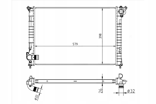 фото №1, Tyc радиатор wody mini r50 r52 r53 2001-2003 722-0001