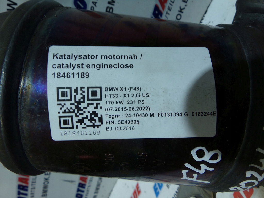 фото №10, Bmw f39 f48 mini f54 f55 f56 f57 f60 катализатор 8620206 7634634