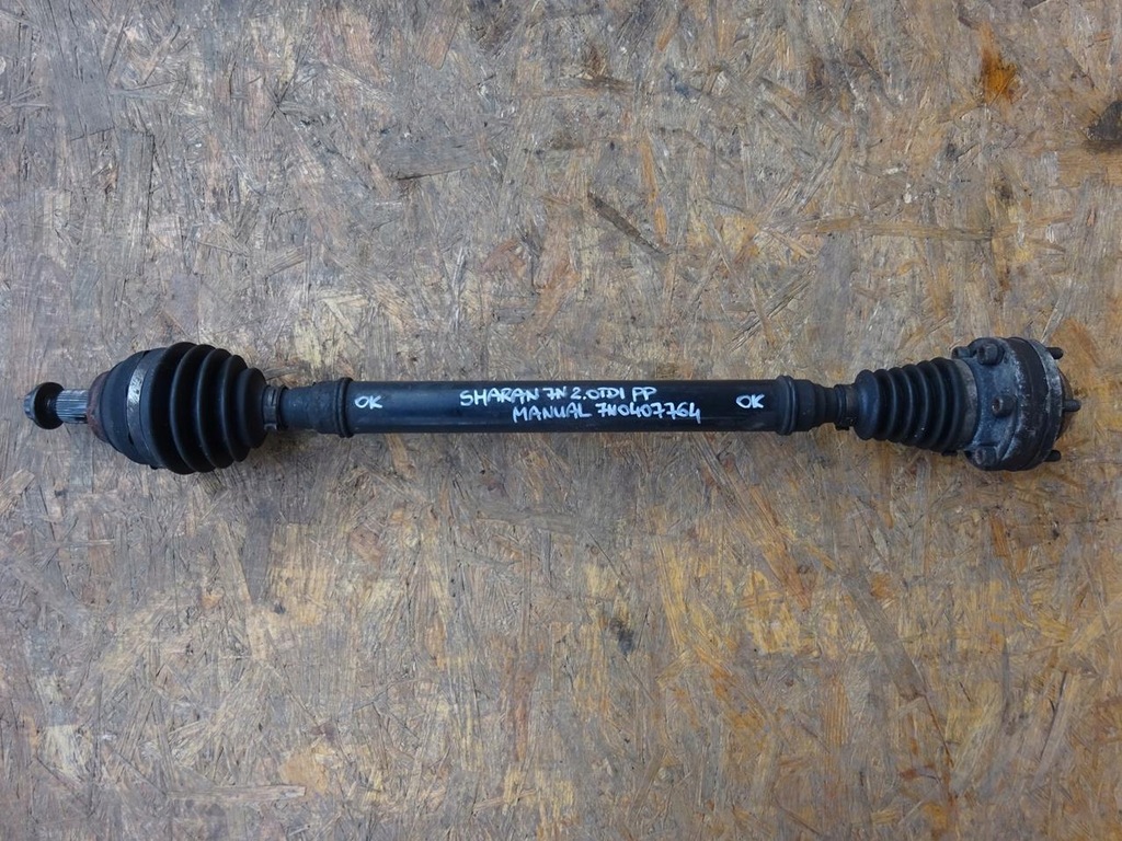 фото №1, Sharan seat alhambra 7n 2.0 tdi приводной вал правая перед передняя механическая коробка передач 7n0407764