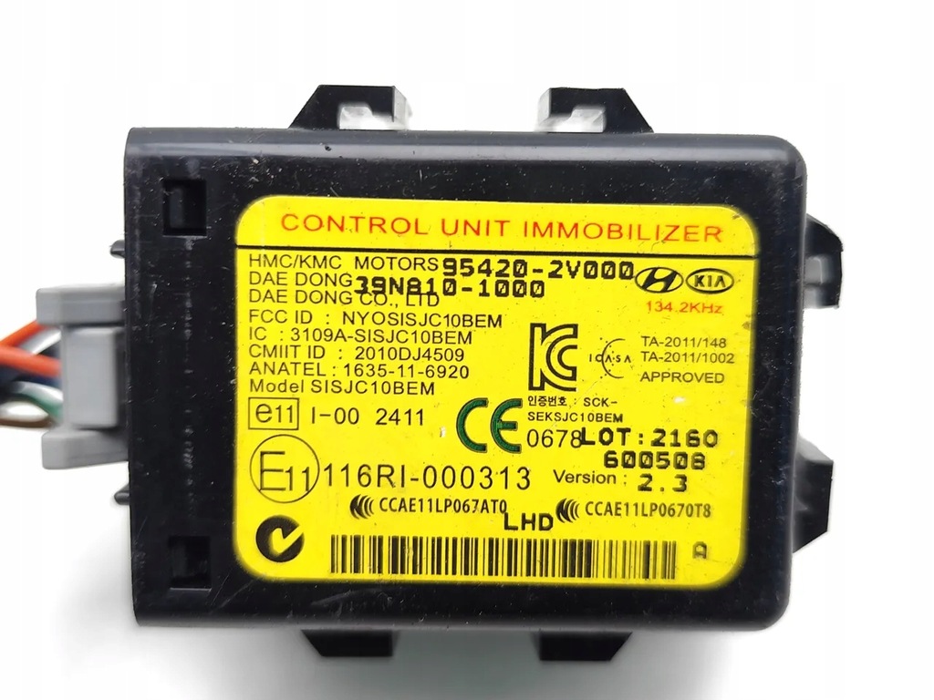 фото №7, Hyundai i40 модуль / блок управления иммобилайзер 1.7 crdi дизель 104kw 141 hp