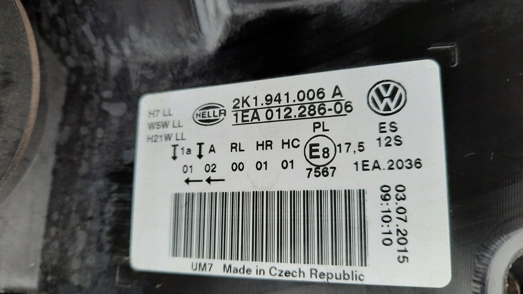 фото №5, Vw caddy 2k1 lift лампа передняя