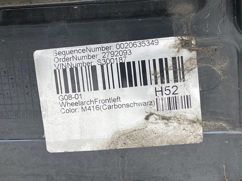 фото №9, Молдинг крила лівий перед bmw ix3 g08