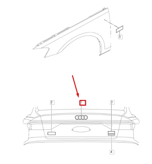 фото №8, Audi q3 f3 rear emblem badge 8x0853742bt94