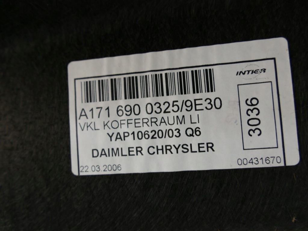 фото №10, Mercedes slk r171 cabrio обшивка обшивка задняя