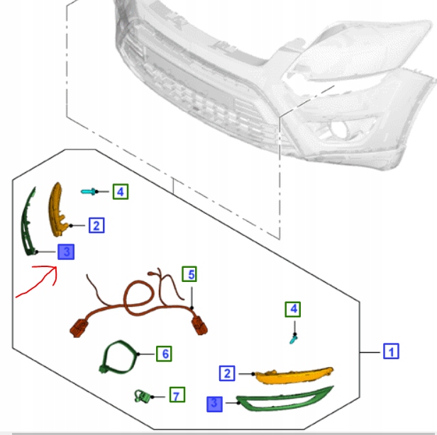 Ліва рамка світло led ford kuga mk1 2008-2012 в Україні