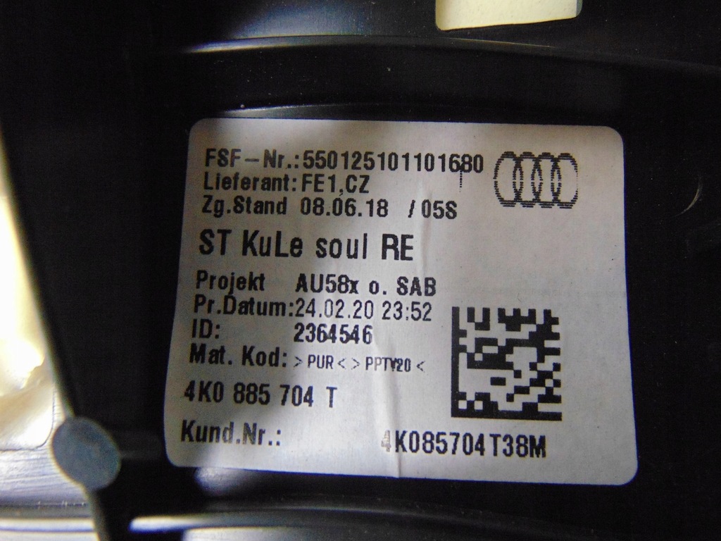 фото №9, Обшивка сиденье сиденье задняя audi a6 c7 4k0885704t