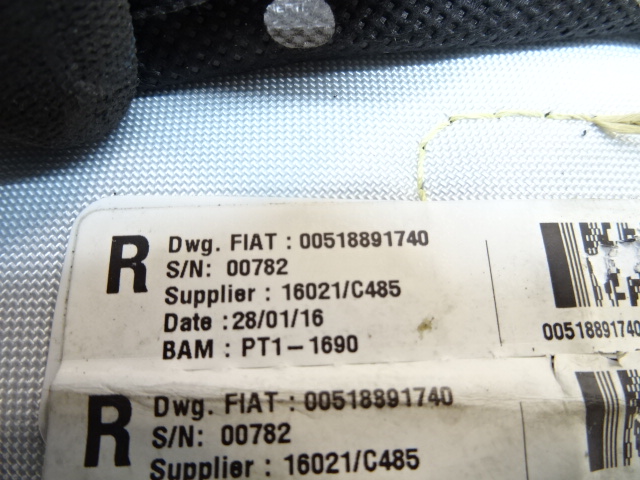 фото №6, Fiat 500l 500 l правая подушка воздушная air bag сиденье 518891740