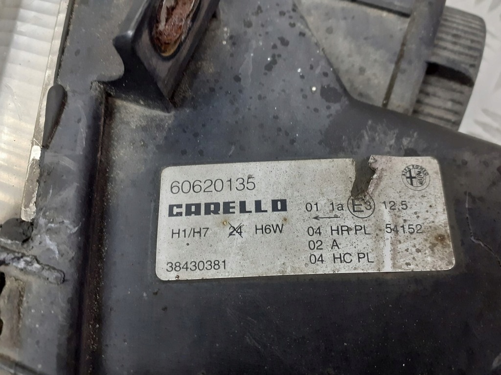 фото №3, Лампа левая передняя alfa romeo 156 europa