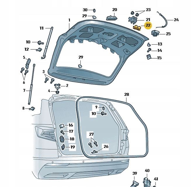 фото №1, Накладка замка кришки багажника skoda scala