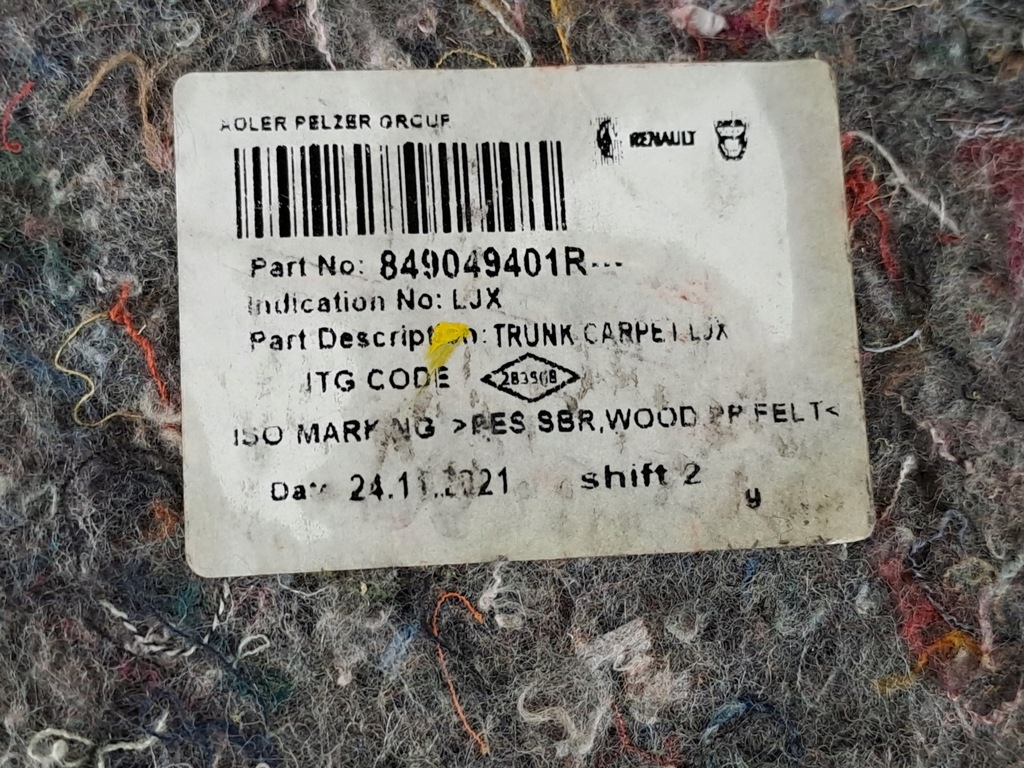 фото №8, Пол обшивка плита багажника 1.0 tce lpg dacia logan 3 iii 21r