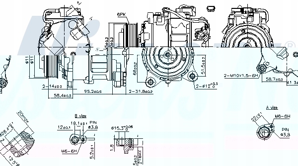 фото №9, Nissens 890622 компрессор кондиционера