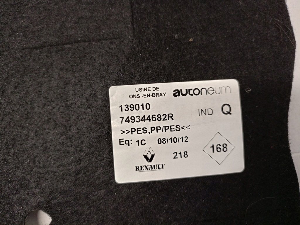 фото №9, Обшивка багажника 749344682r renault zoe