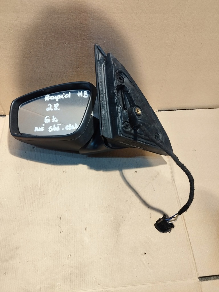 фото №1, 28 skoda rapid ii lift дзеркало ліва 6кабелі 6pin