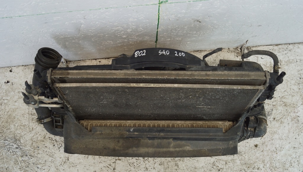 фото №8, Volvo s40 ii 2.0 d комплект радіатор вентилятор