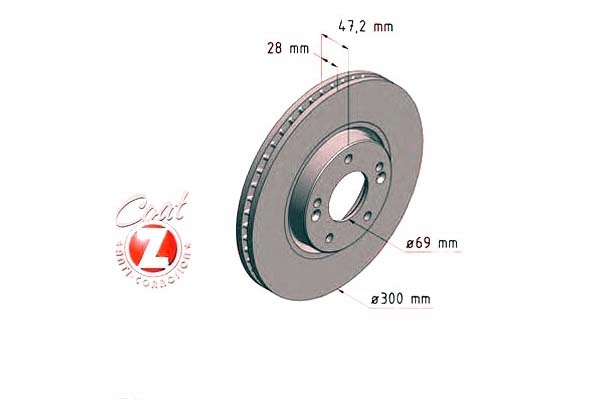 фото №1, Zimmermann тормозные диски тормозные 2szt hyundai sonata 05