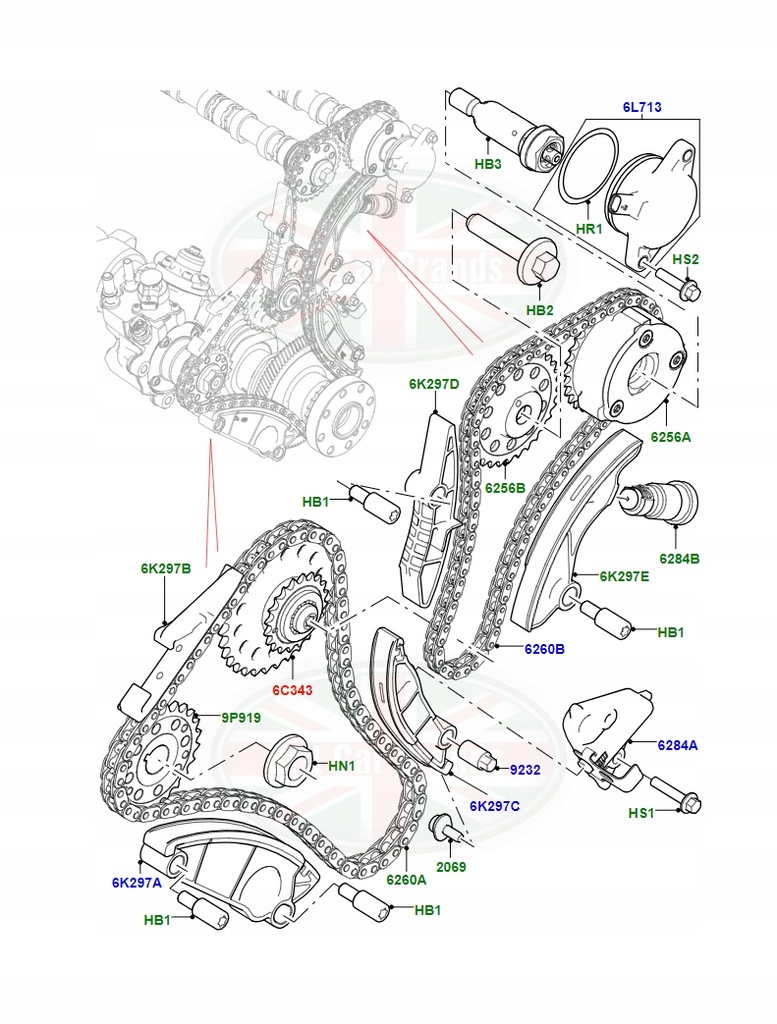 фото №2, Колесо зубчасте розподільного валу discovery defender range rover evoque velar lr124261