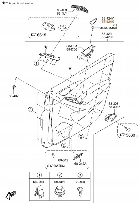 фото №2, Заглушка ніша ручки двері перед ліва mazda cx-5 ke 2012-2014 оригінал