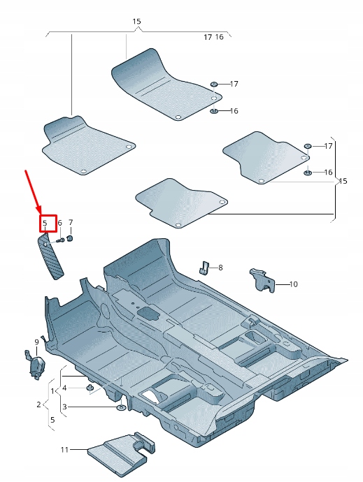 фото №1, Audi a6 4a c8 footrest cover lhd 4k1864777bds2