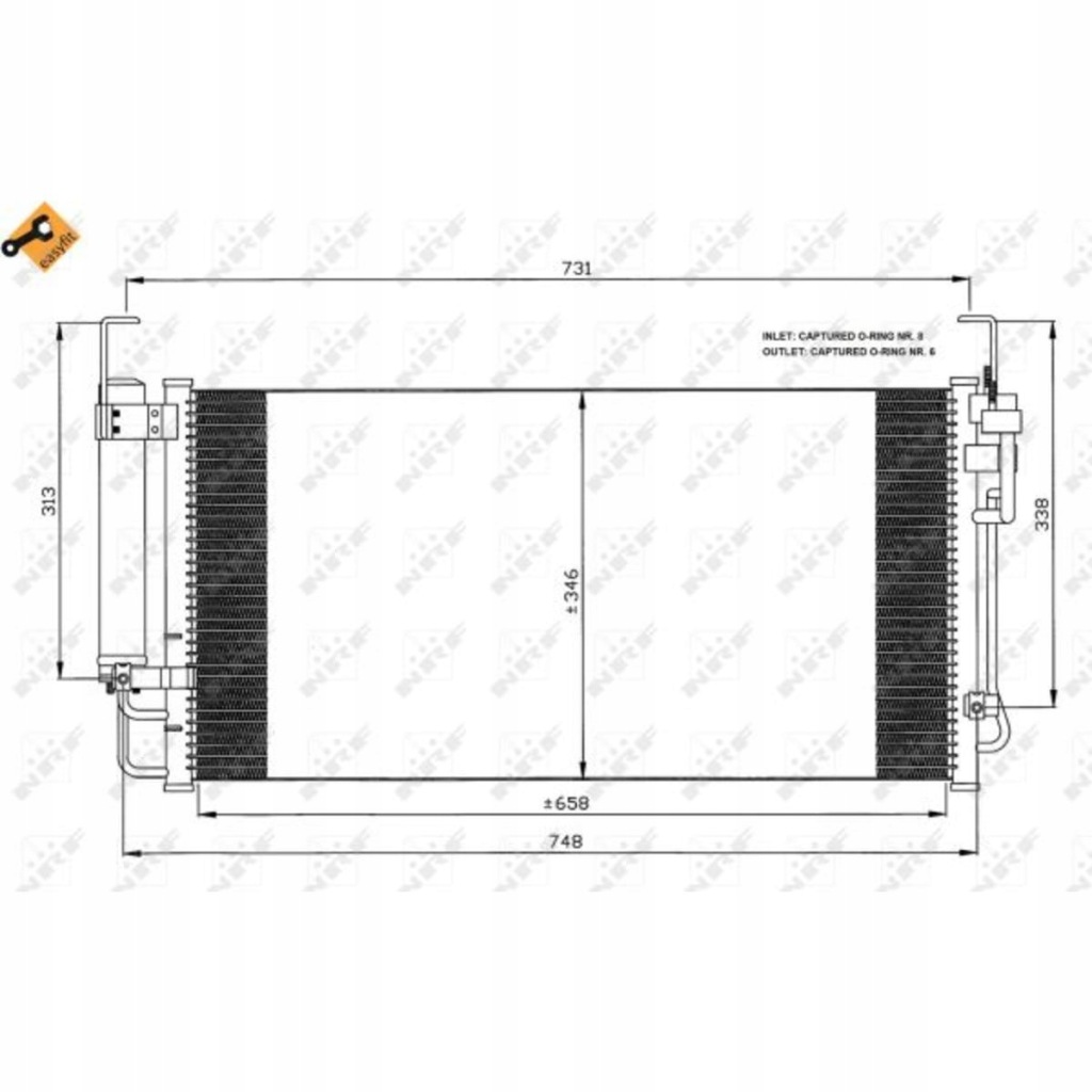 Купити Nrf 35473 конденсатор, кондиціонер
