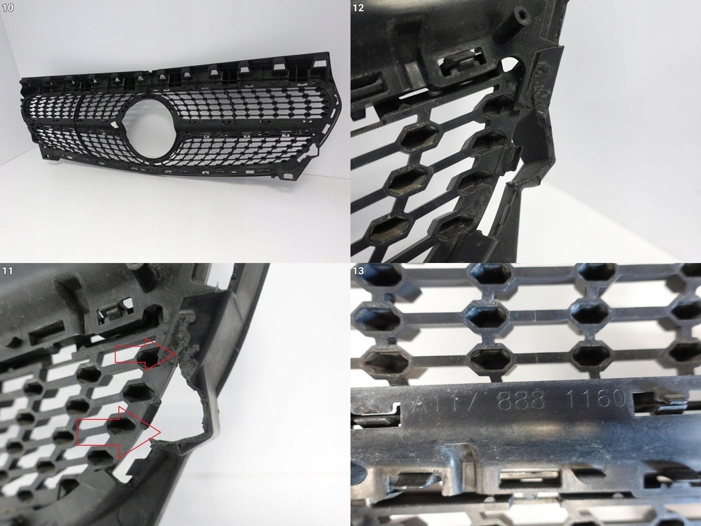 фото №11, Mercedes cla c117 x117 amg 13-17 решітка радіатора решітка радіатора решітка diamond